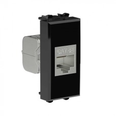 Avanti Компьютерная розетка RJ-45 без шторки модульная, кат.5е экран., Черный квадрат 1модуль DKC (4402761)