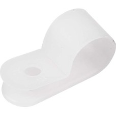 Кабельная скоба под винт 6 мм, белая, упаковка 50 шт. REXANT (07-4406)