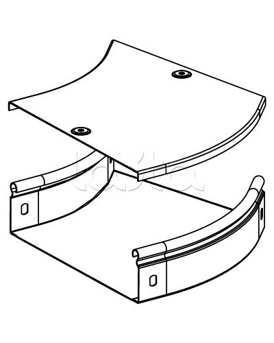 Угол CPO 45 горизонтальный 45° 100х50 DKC 36062 в Муроме Аксессуары для лотков Pintop.ru